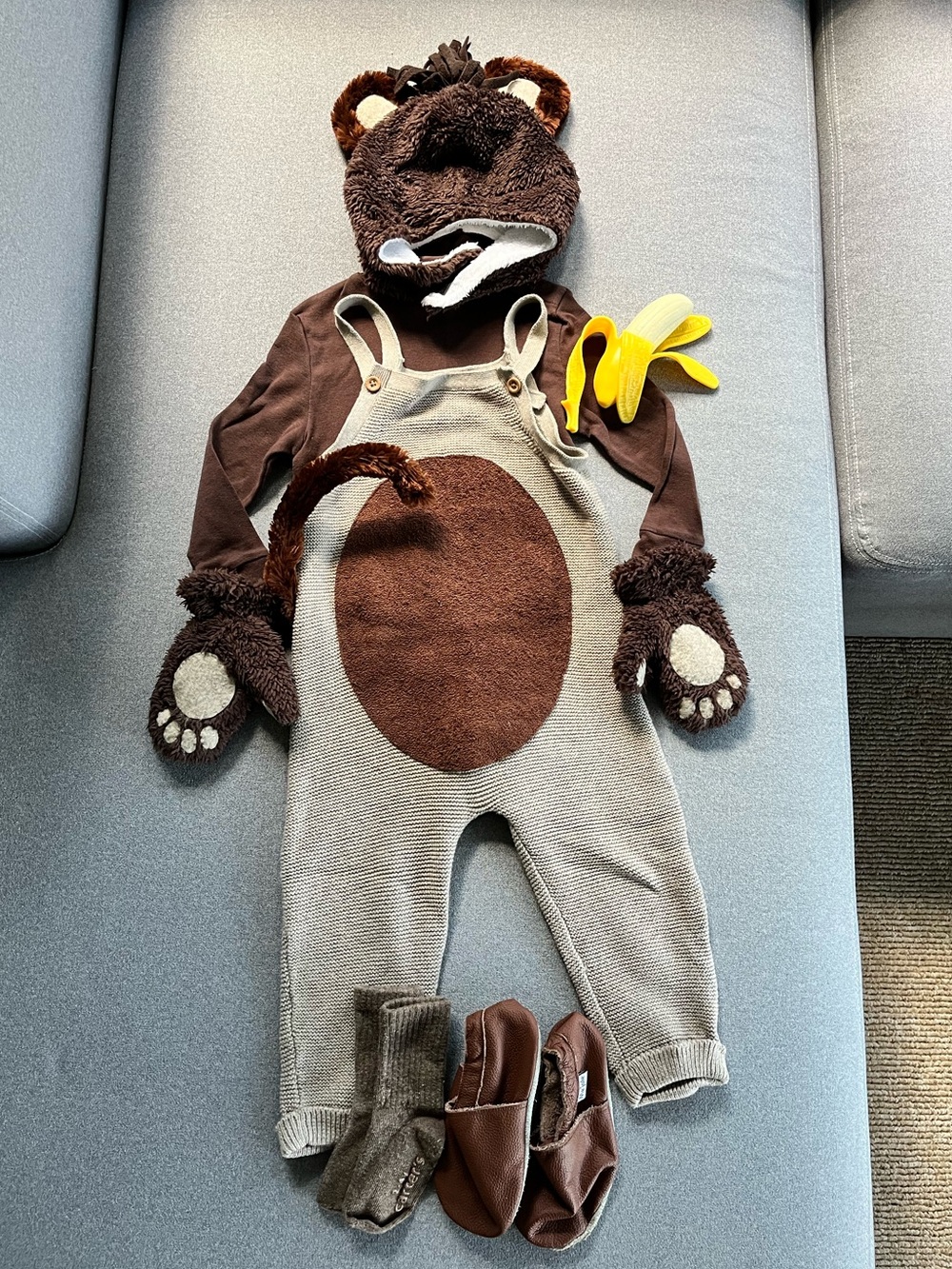 Toddler Homemade Monkey Costume 2 Yrs/24 Months